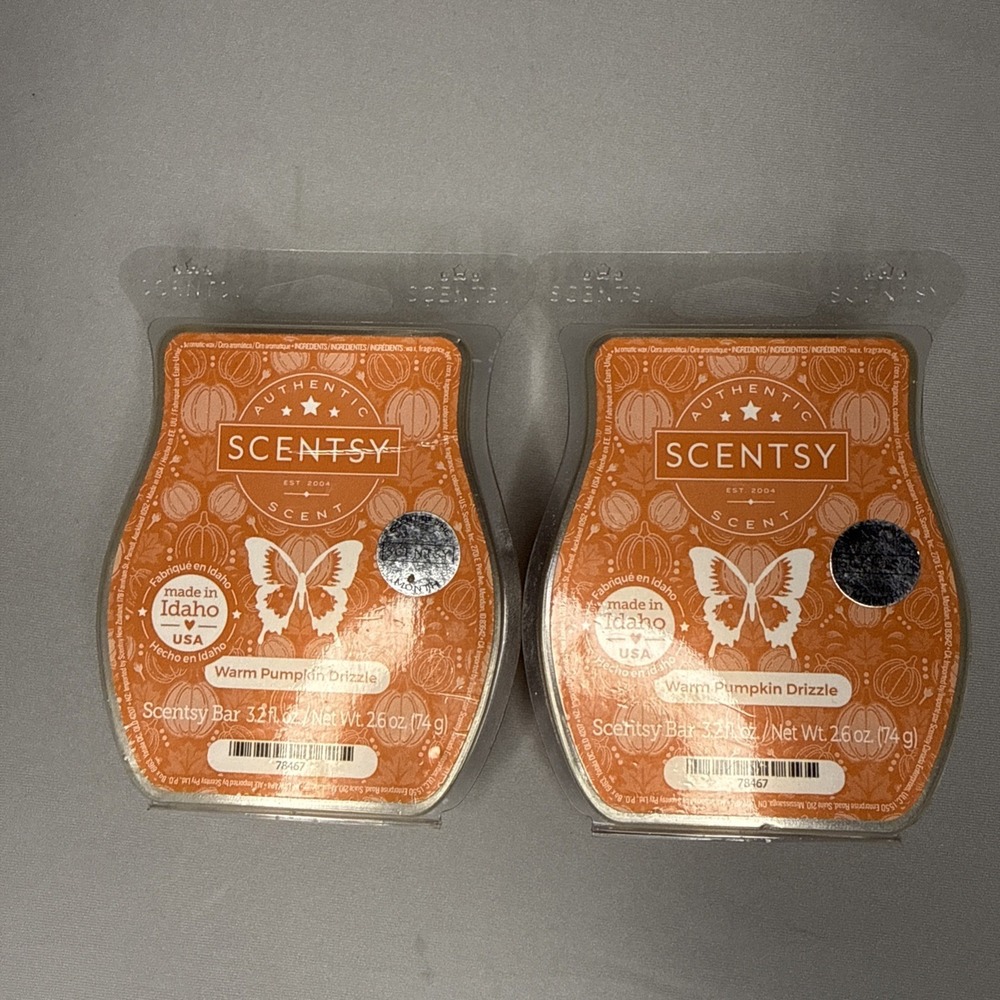 Scentsy Wax Bars Warm Pumpkin‎ Drizzle ~ 2 Pack NEW